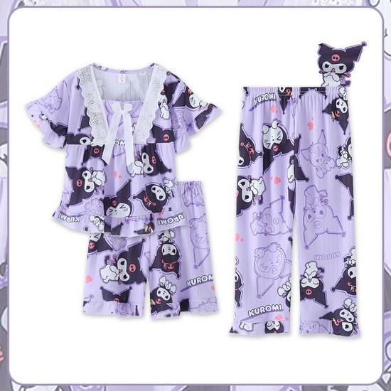 Пижама GOYES Sanrio Cinnamoroll Character Melody, комплект из трех предметов для детской домашней одежды, популярный персонаж в Корее
Пижама GOYES Sanrio Cinnamoroll Character Melody, комплект из трех предметов для детской домашней одежды, популярный персонаж в Корее