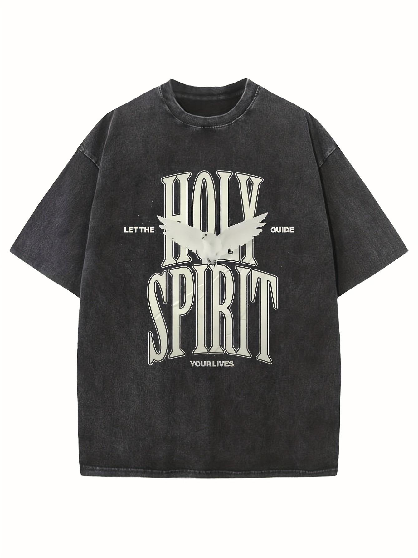 Holy Spirit print Tshirt for Unisex and Women new style heavyweight washed cotton loose fit casual wear comfortable all seasons M
Holy Spirit print Tshirt for Unisex and Women new style heavyweight washed cotton loose fit casual wear comfortable all seasons M