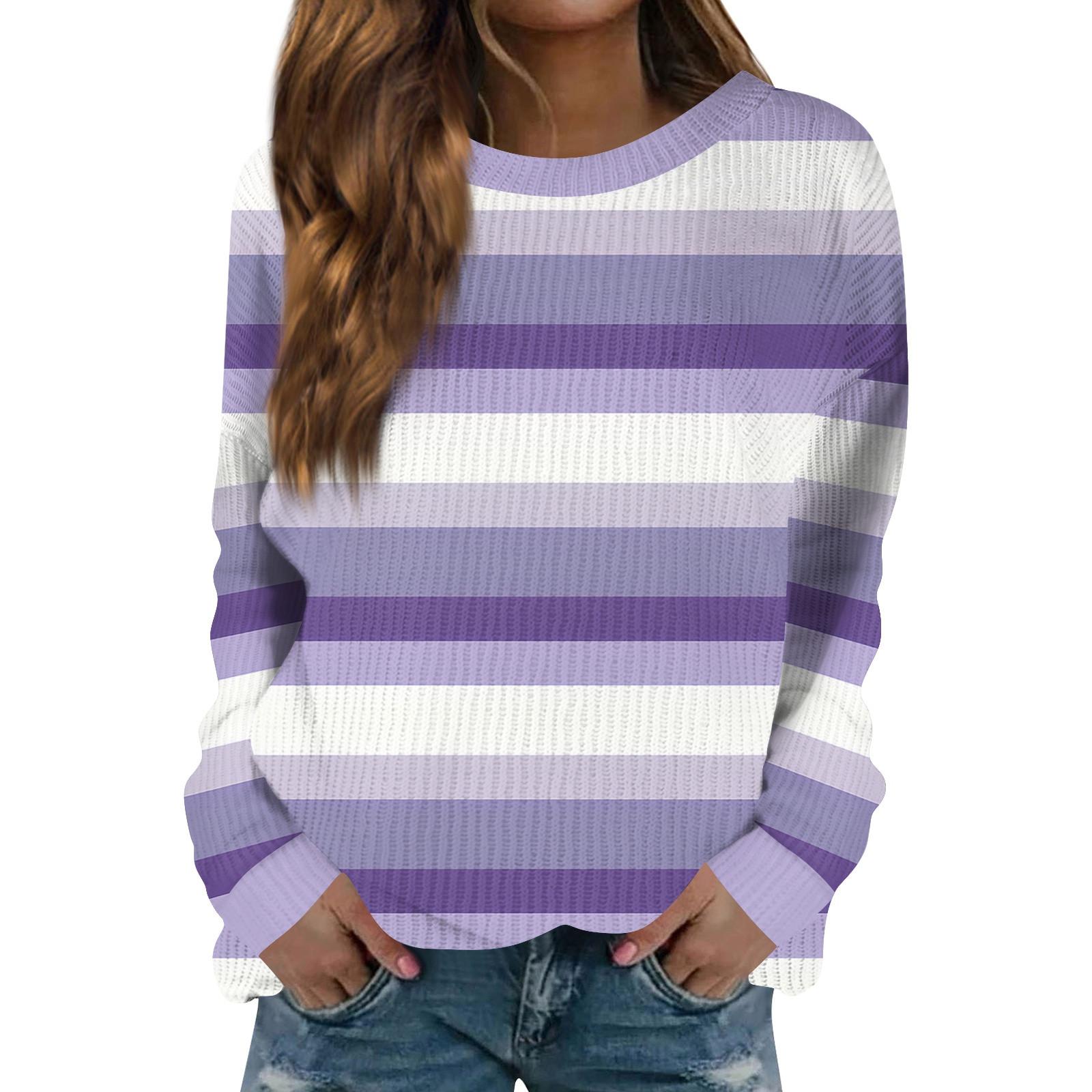 Женский модный повседневный шерстяной трикотажный пуловер с длинным рукавом и круглым вырезом XXXL фиолетовый
Женский модный повседневный шерстяной трикотажный пуловер с длинным рукавом и круглым вырезом XXXL фиолетовый