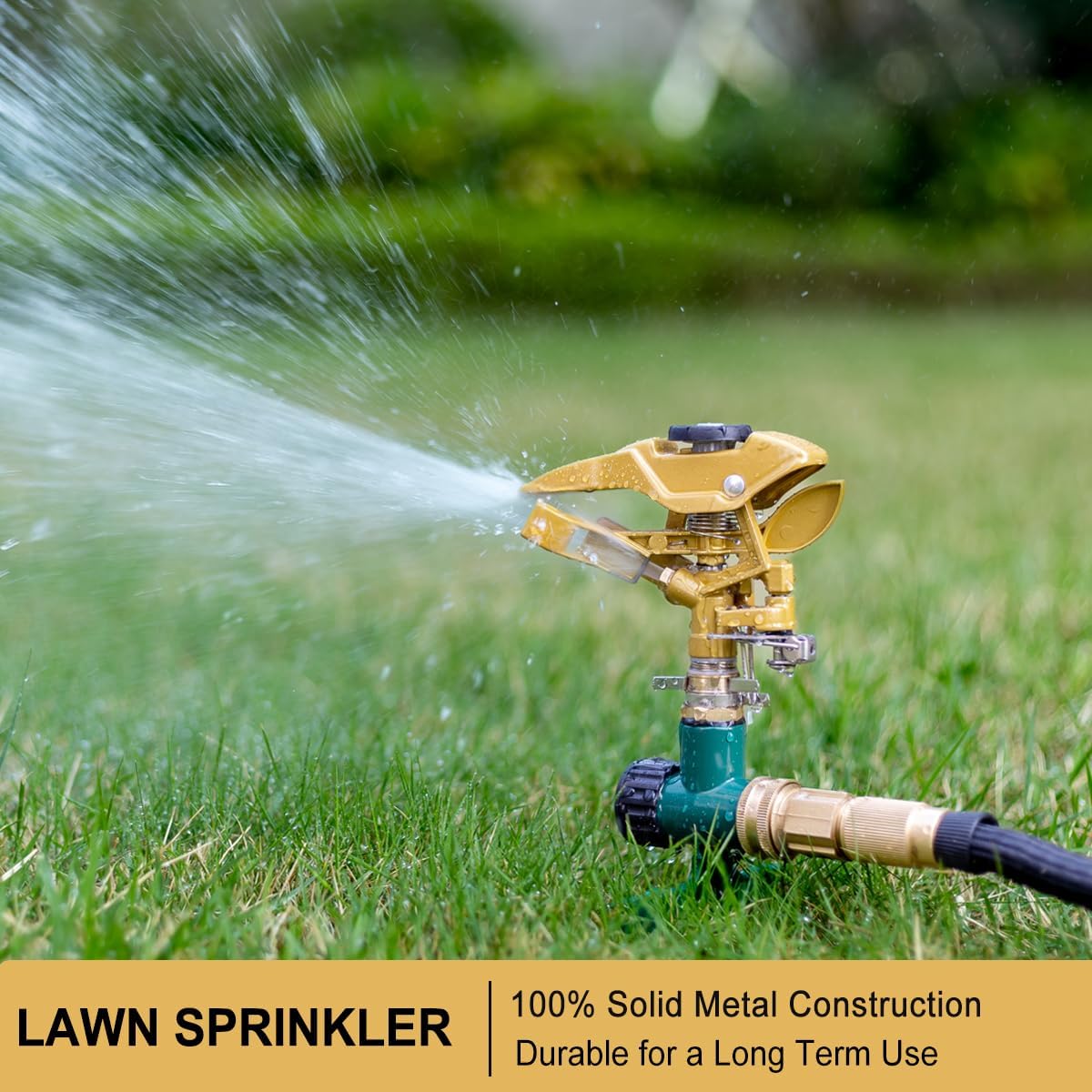 Pulsating Impact Sprinkler on Spike Base, 100% Metal Impact Sprinkler with 360° Adjustable Spray Pattern for L United States
Pulsating Impact Sprinkler on Spike Base, 100% Metal Impact Sprinkler with 360° Adjustable Spray Pattern for L United States