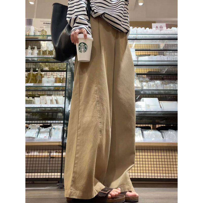 Khaki Wide-Leg Cargo Pants for Women, New Spring Style, Loose Fit, Slimming, Japanese Style, Relaxed and Lazy Vibe Pants Khaki M
Khaki Wide-Leg Cargo Pants for Women, New Spring Style, Loose Fit, Slimming, Japanese Style, Relaxed and Lazy Vibe Pants Khaki M