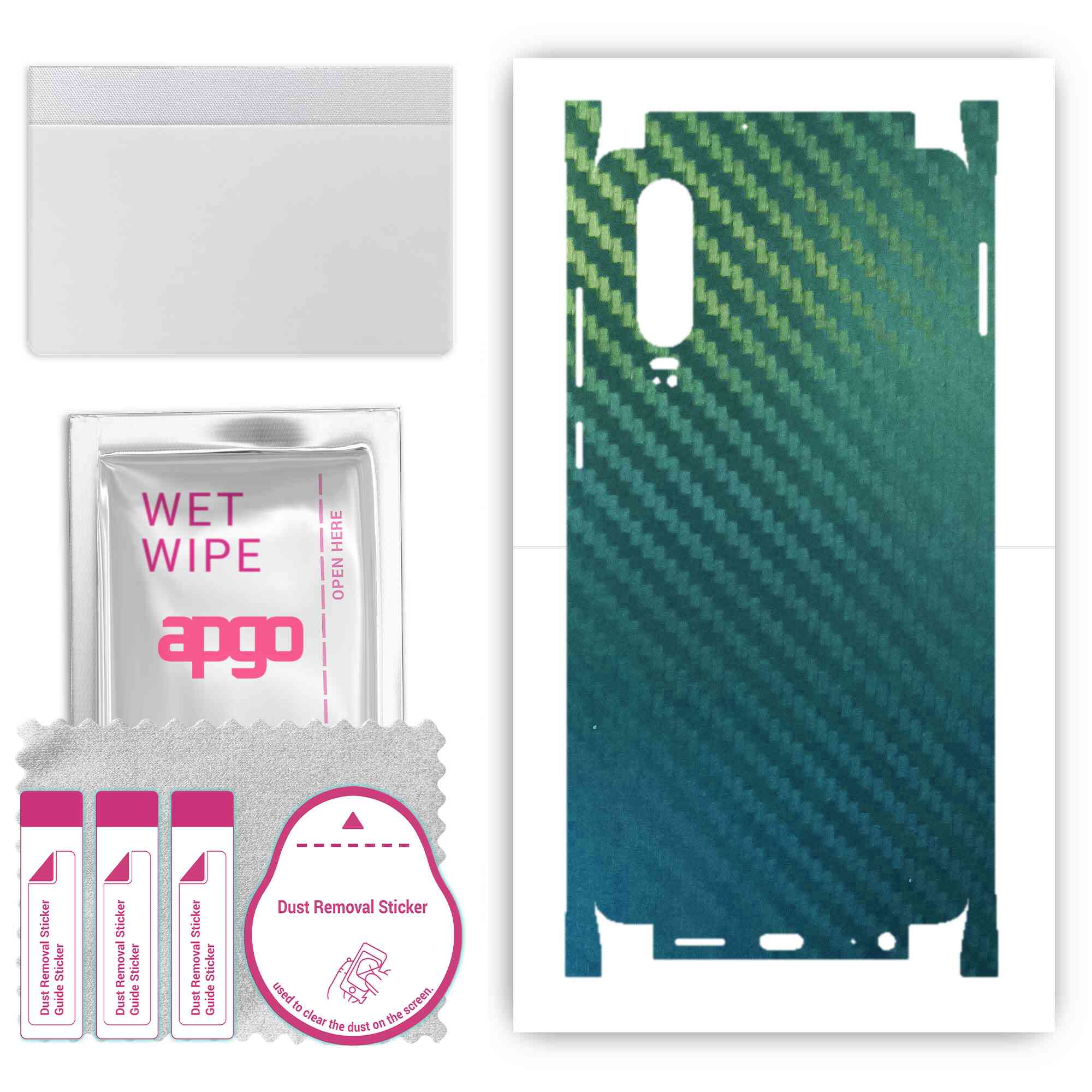 Apgo Protective Skin Sticker for the back+sides compatible with Huawei P30, Full Wrap Film, Foil, Vinyl - Pattern Carbon Chameleon CAKA1
Apgo Protective Skin Sticker for the back+sides compatible with Huawei P30, Full Wrap Film, Foil, Vinyl - Pattern Carbon Chameleon CAKA1
