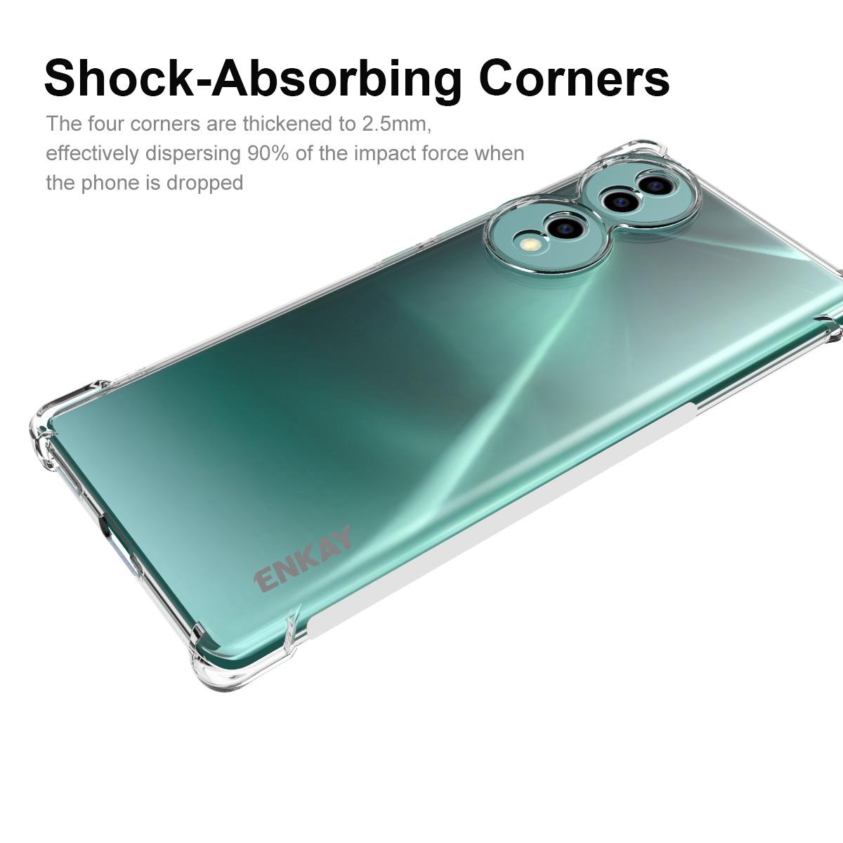 ENKAY HAT PRINCE Clear TPU Phone Case for Honor 70 5G,Thickened Corners Anti-slip Strip Edge Drop-proof Cover A
ENKAY HAT PRINCE Clear TPU Phone Case for Honor 70 5G,Thickened Corners Anti-slip Strip Edge Drop-proof Cover A
