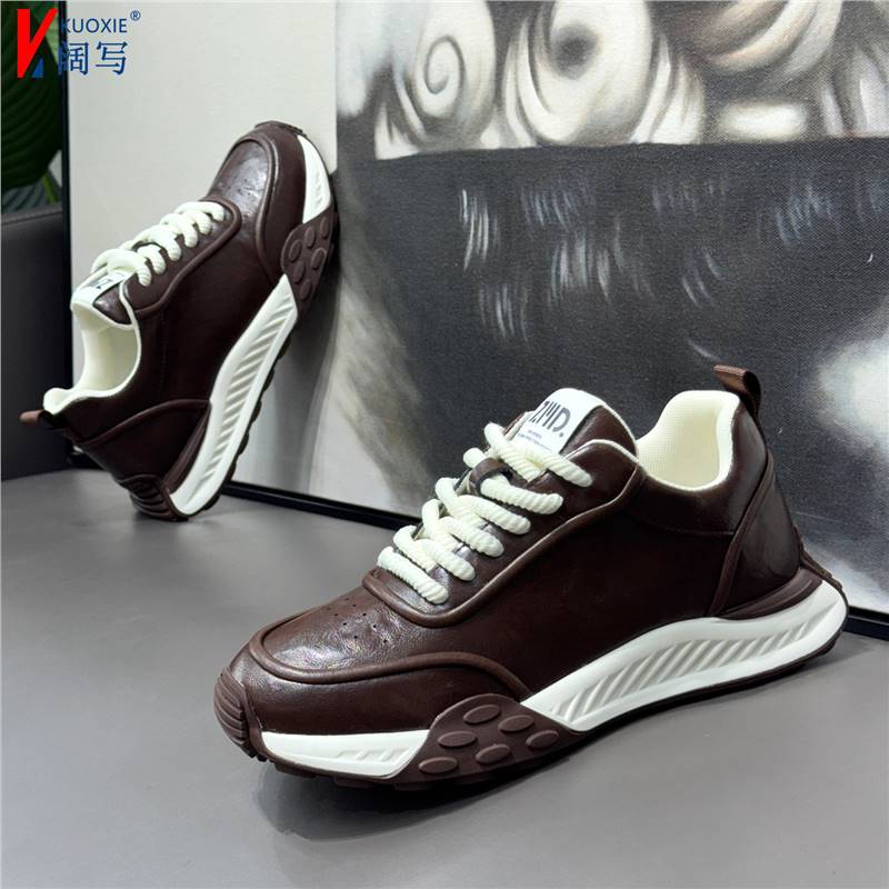 Autumn breathable board shoes low-top sports and leisure shoes black leather shoes zmd 43
Autumn breathable board shoes low-top sports and leisure shoes black leather shoes zmd 43