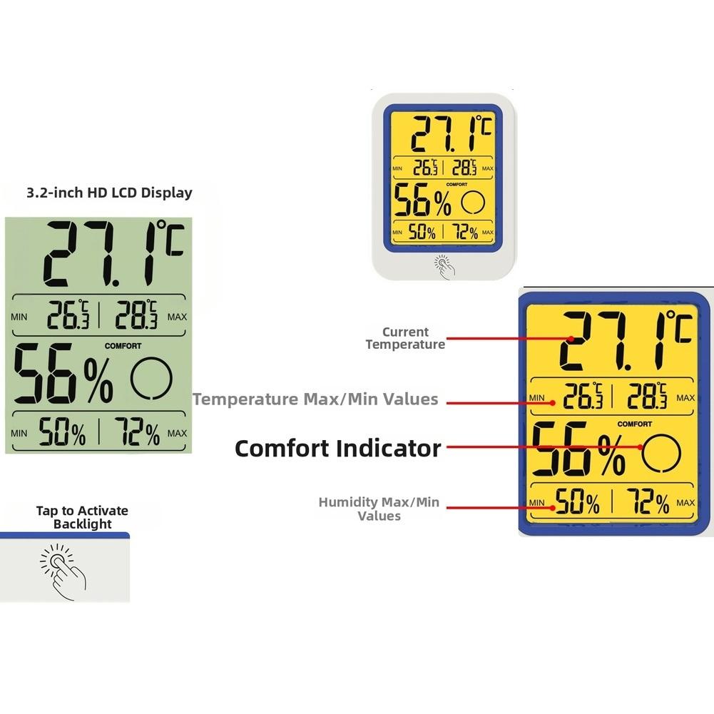 Wall Mount Digital Hygrometer Thermometer with Comfort Indicator for Baby Room Living Room Office Indoor Climate Control China Mainland
Wall Mount Digital Hygrometer Thermometer with Comfort Indicator for Baby Room Living Room Office Indoor Climate Control China Mainland