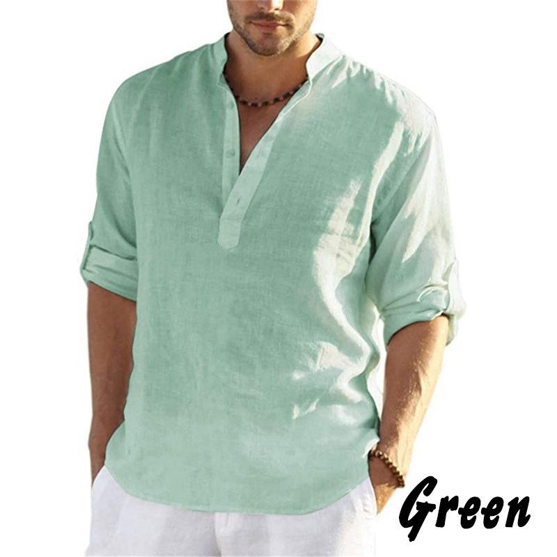 2026 Men s Casual Cotton Linen Long Sleeve Stand Collar Shirt: Solid Color, Loose Fit, Trendy 5XL зелений
2026 Men s Casual Cotton Linen Long Sleeve Stand Collar Shirt: Solid Color, Loose Fit, Trendy 5XL зелений