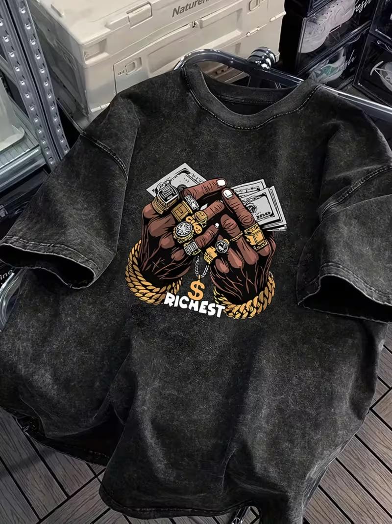 Unisexs Tshirt Vintage Washed Money Hand Graphic TShirt Oversized Crew Neck Short Sleeve Tee Hip Hop Streetwear Neutral Top 2XL
Unisexs Tshirt Vintage Washed Money Hand Graphic TShirt Oversized Crew Neck Short Sleeve Tee Hip Hop Streetwear Neutral Top 2XL