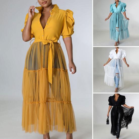 Женское пальто, кардиган, сетчатый, с короткими рукавами, однобортный, с объемными рукавами, летние топы, женская одежда
Женское пальто, кардиган, сетчатый, с короткими рукавами, однобортный, с объемными рукавами, летние топы, женская одежда