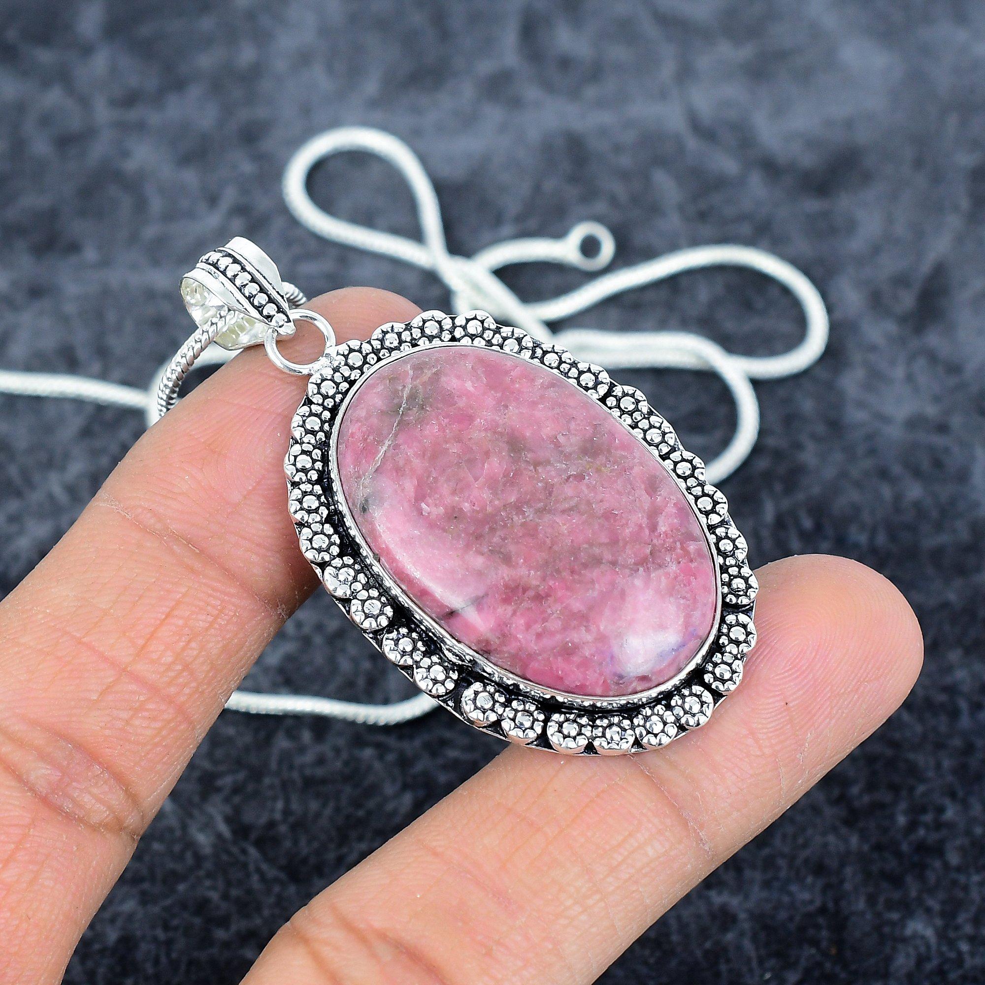 Pink Thulite Gemstone Handmade 925 Sterling Silver Jewelry Pendant 2.25 M-2860
Pink Thulite Gemstone Handmade 925 Sterling Silver Jewelry Pendant 2.25 M-2860
