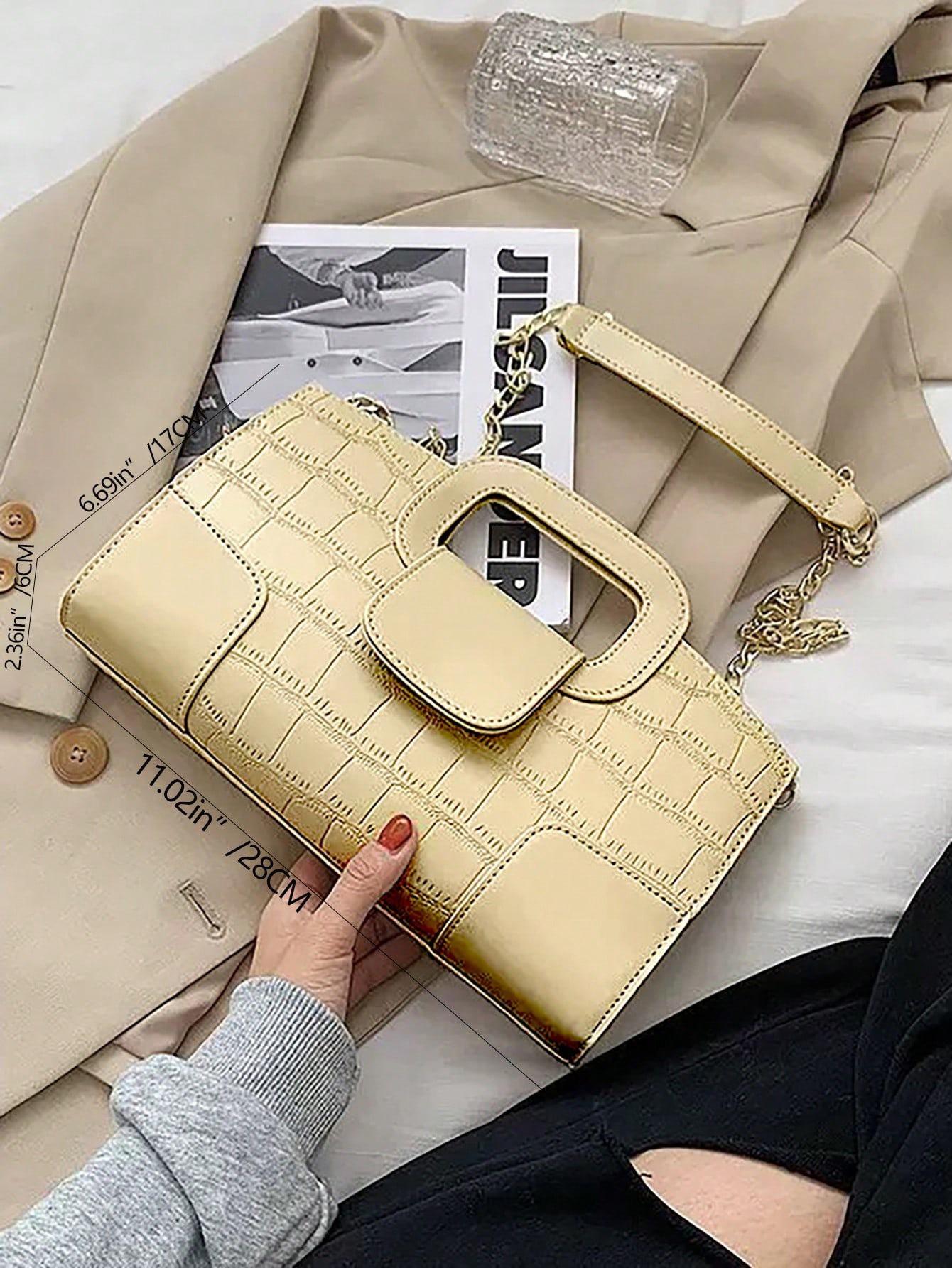 Stylish, simple and versatile, casual and retro women s solid color crocodile pattern chain diagonal span shoulder clutch bag золотий
Stylish, simple and versatile, casual and retro women s solid color crocodile pattern chain diagonal span shoulder clutch bag золотий