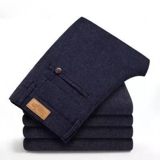 Осенние и зимние хлопковые и льняные толстые мужские эластичные повседневные брюки облегающего кроя с прямыми штанинами в деловом британском стиле с длинными брюками 40
Осенние и зимние хлопковые и льняные толстые мужские эластичные повседневные брюки облегающего кроя с прямыми штанинами в деловом британском стиле с длинными брюками 40