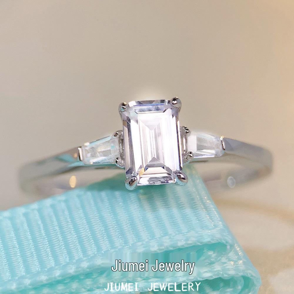 Nine Beauty Jewelry S925 Sterling Silver Ring for Women with Radiant Cut Zircon Square Design - Simple, Versatile Style Size 8
Nine Beauty Jewelry S925 Sterling Silver Ring for Women with Radiant Cut Zircon Square Design - Simple, Versatile Style Size 8