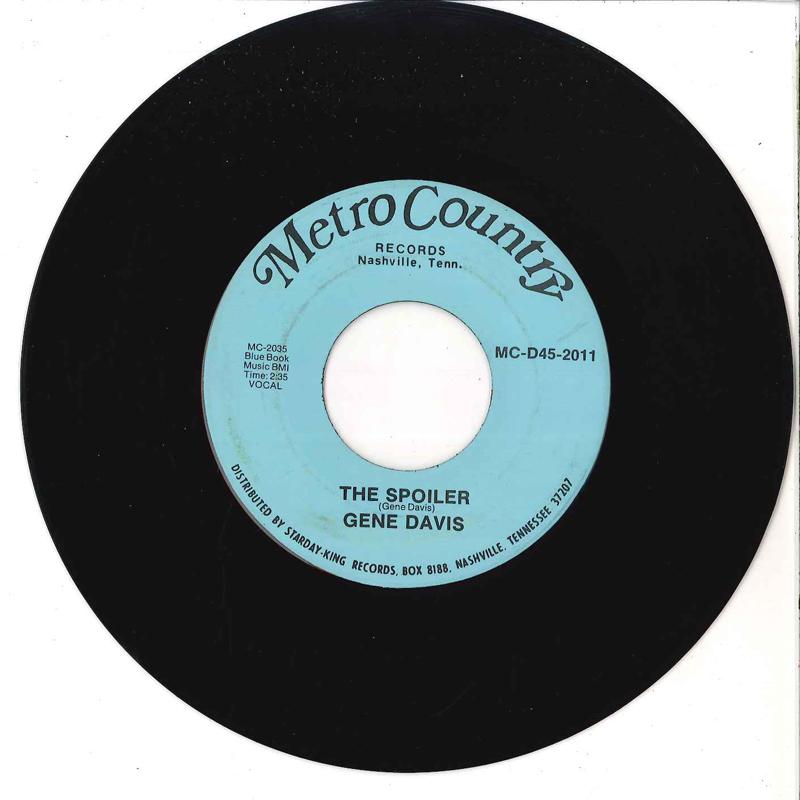 7inch Record GENE DAVIS - Spoiler / Callin On The Phone MCD452011 METRO COUNTRY 1971 US Folk Used
7inch Record GENE DAVIS - Spoiler / Callin On The Phone MCD452011 METRO COUNTRY 1971 US Folk Used