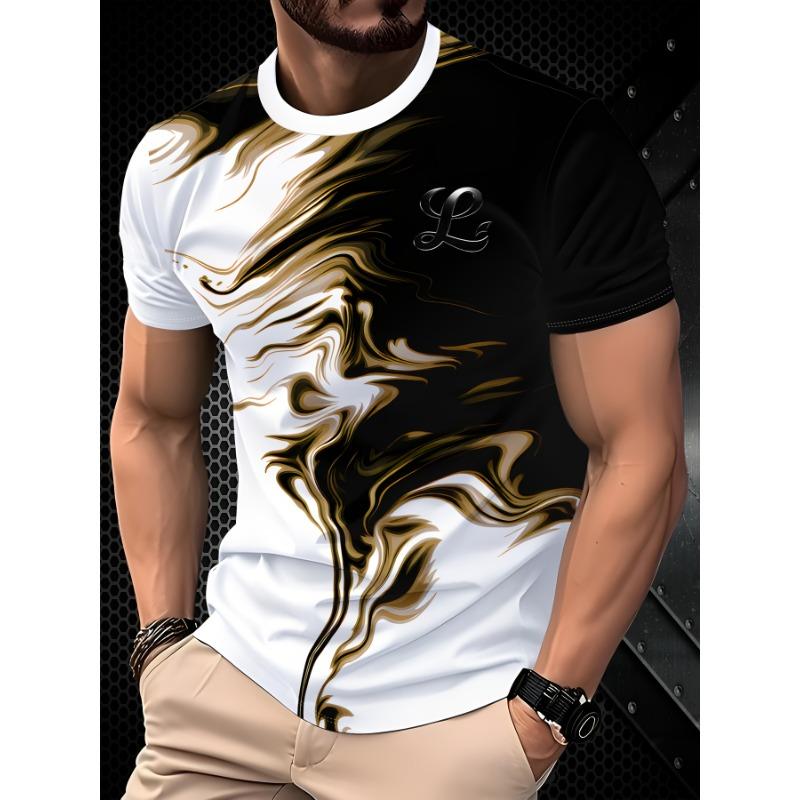 Men s Fluid Art Marble Print Round Neck Short Sleeve Casual Summer T-Shirt S
Men s Fluid Art Marble Print Round Neck Short Sleeve Casual Summer T-Shirt S