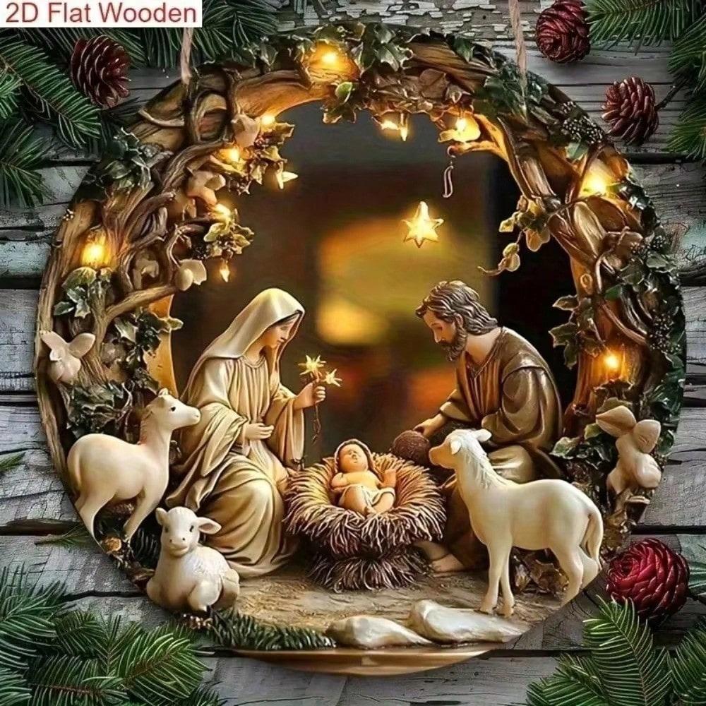 2D Flat Christmas Wreath Metal Tin Sign, Holiday Home Wall Decor, Church Door Hanging Art, Christian New Year Gift 20x20 різнокольоровий
2D Flat Christmas Wreath Metal Tin Sign, Holiday Home Wall Decor, Church Door Hanging Art, Christian New Year Gift 20x20 різнокольоровий