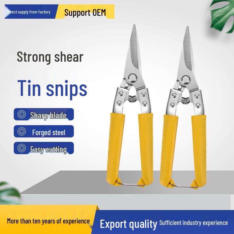Stainless Steel Aviation Tin Snips for Light Steel and Keel Cutting - Electrician Scissors and Pliers, Multi-purpose Hardware Tools. S105 Straight (Bulk)
Stainless Steel Aviation Tin Snips for Light Steel and Keel Cutting - Electrician Scissors and Pliers, Multi-purpose Hardware Tools. S105 Straight (Bulk)