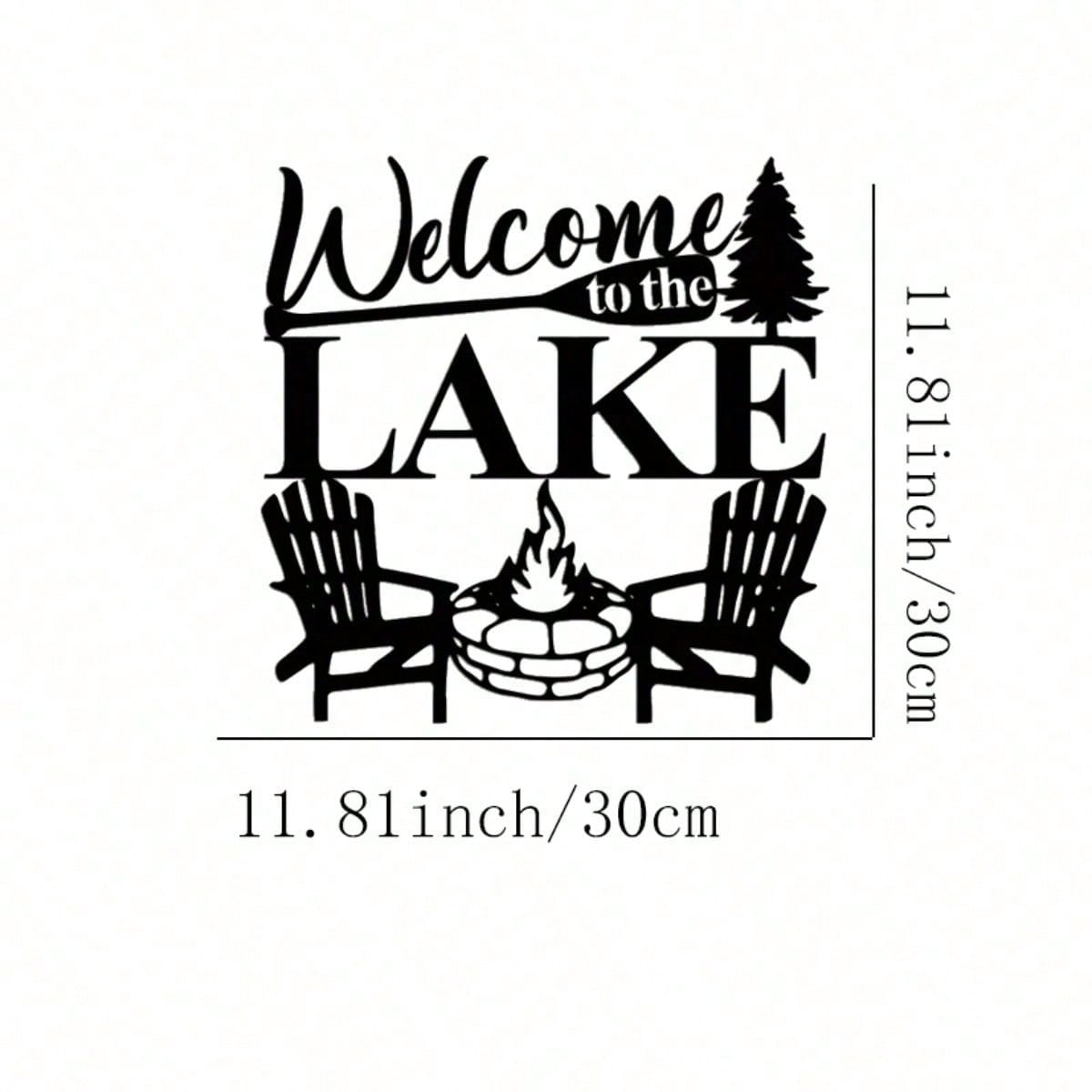 Vintage Lake House Wall Art Metal Welcome Sign with Chair and Tree Silhouette Rustic Cabin Home Decor Gift різнокольоровий
Vintage Lake House Wall Art Metal Welcome Sign with Chair and Tree Silhouette Rustic Cabin Home Decor Gift різнокольоровий