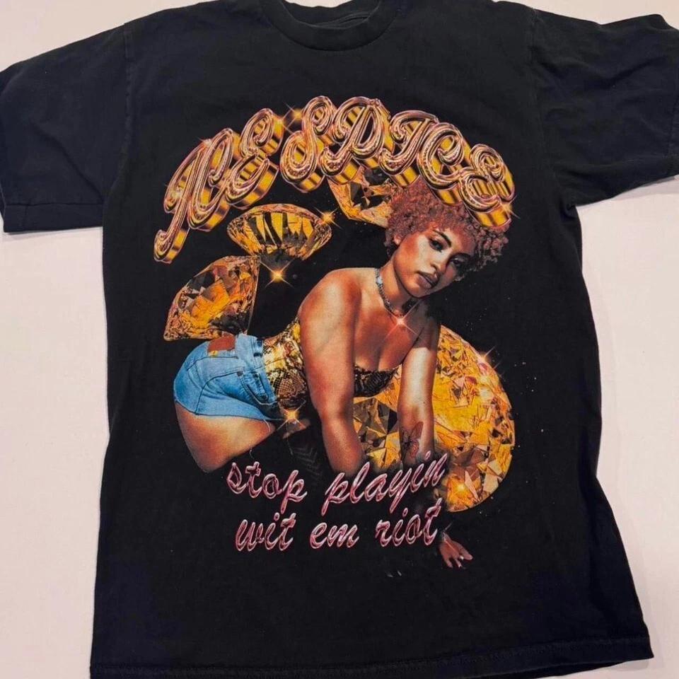 ICE SPICE STOP PLAYIN WIT EM RIOT Unisex Black T-shirt S
ICE SPICE STOP PLAYIN WIT EM RIOT Unisex Black T-shirt S