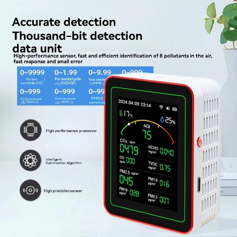 1 Piece Wifi 15 In 1 Tft Display Portable Aqi Pm0.3 Pm1.0 Pm2.5 Pm10 Co Co2 Tvoc Hchc Tester Home Air Quality Monitor чёрный
1 Piece Wifi 15 In 1 Tft Display Portable Aqi Pm0.3 Pm1.0 Pm2.5 Pm10 Co Co2 Tvoc Hchc Tester Home Air Quality Monitor чёрный