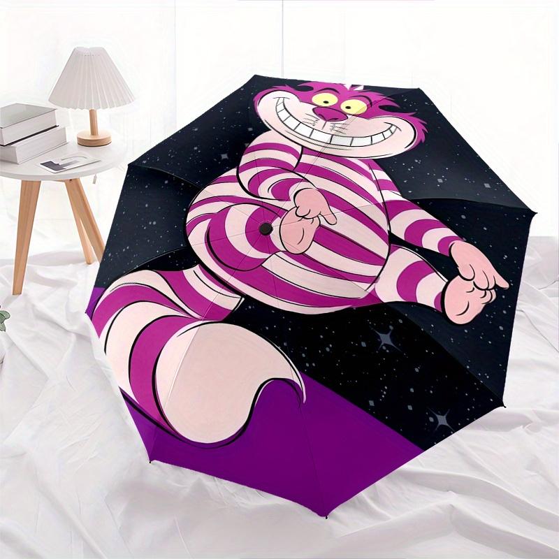 Disney Cheshire Cat, Alice in Wonderland Themed automatic opening and closing folding umbrella, portable durable, 8 rib umbrella frame, ve
Disney Cheshire Cat, Alice in Wonderland Themed automatic opening and closing folding umbrella, portable durable, 8 rib umbrella frame, ve
