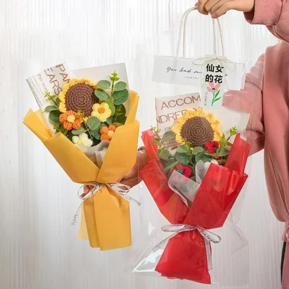 Finished Crochet Sunflower with Bag Knitted Flowers Bouquet Hand-woven Sunflower Mother s Day розовый
Finished Crochet Sunflower with Bag Knitted Flowers Bouquet Hand-woven Sunflower Mother s Day розовый