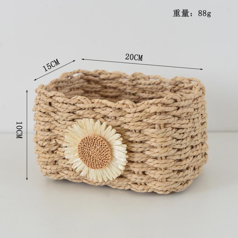 Handmade straw storage basket Household living room sundries Toy storage box Desktop cosmetics storage basket Source factory paper rope woven basket-little daisy
Handmade straw storage basket Household living room sundries Toy storage box Desktop cosmetics storage basket Source factory paper rope woven basket-little daisy