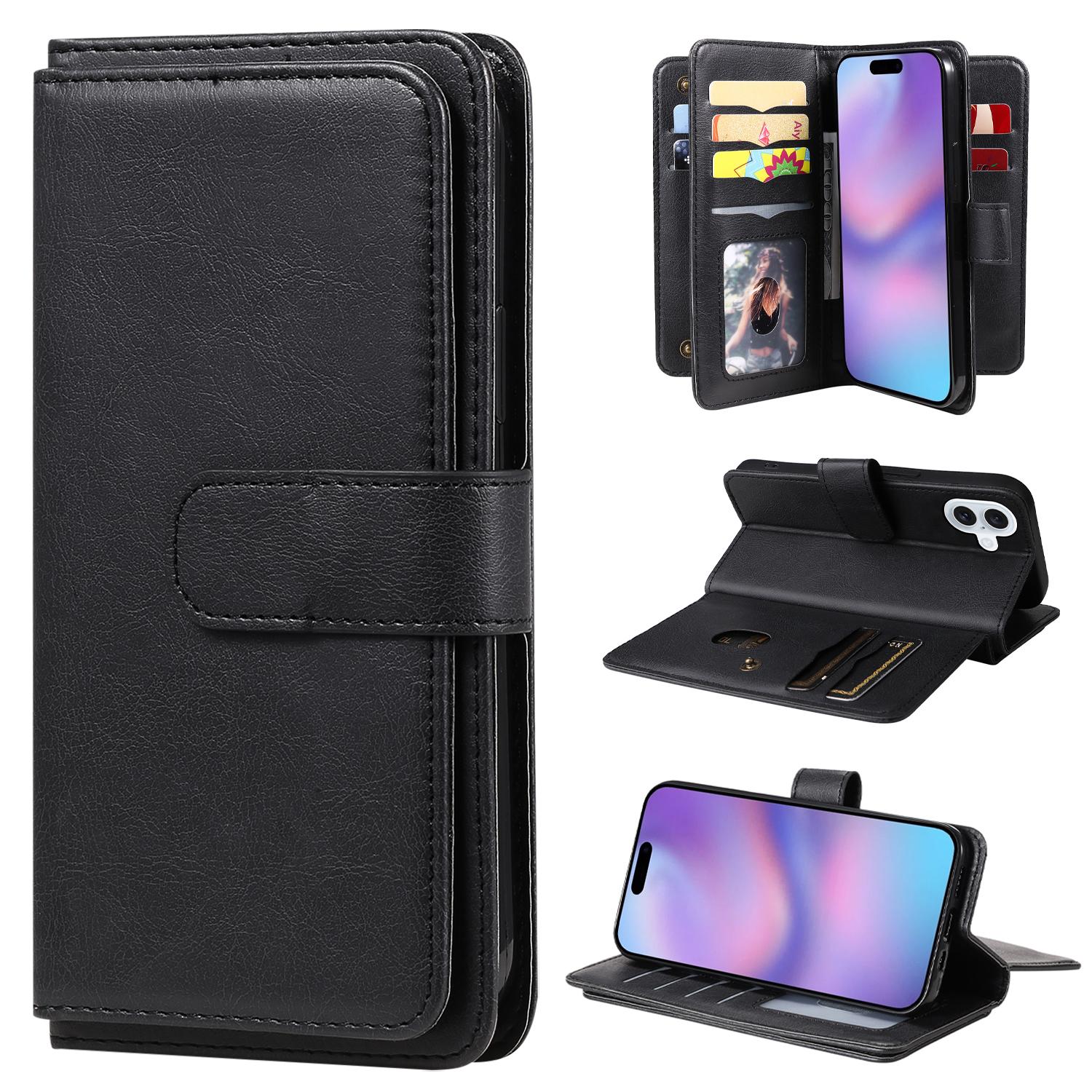 For iPhone 17 Leather Case with 10 Card Holder Phone Cover Stand Black
For iPhone 17 Leather Case with 10 Card Holder Phone Cover Stand Black