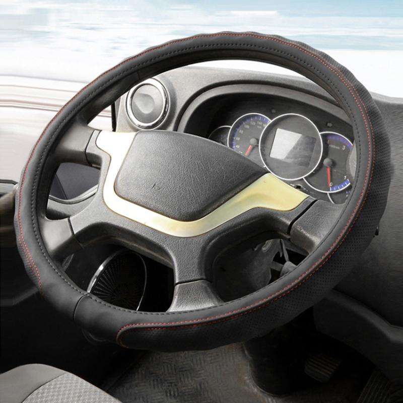 42CM Anti-Slip Design Leather Sleeve Protector Cover for Truck Steering Wheel Black+Red Line
42CM Anti-Slip Design Leather Sleeve Protector Cover for Truck Steering Wheel Black+Red Line