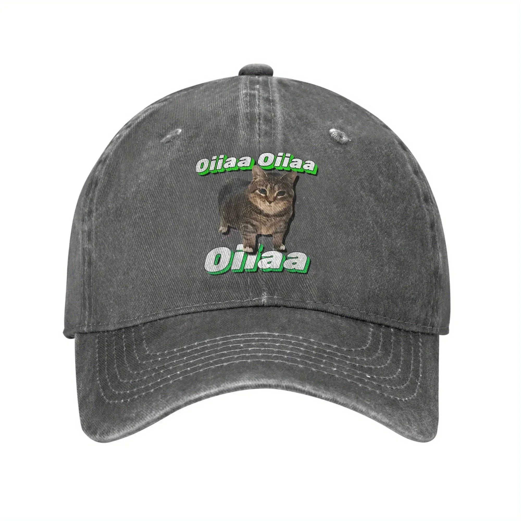 OIIAA Retro Spinning Cat Meme Baseball Cap Adjustable Lightweight Distressed Washed Black Hat with Green Text Casual Outdoor Adjustable
OIIAA Retro Spinning Cat Meme Baseball Cap Adjustable Lightweight Distressed Washed Black Hat with Green Text Casual Outdoor Adjustable