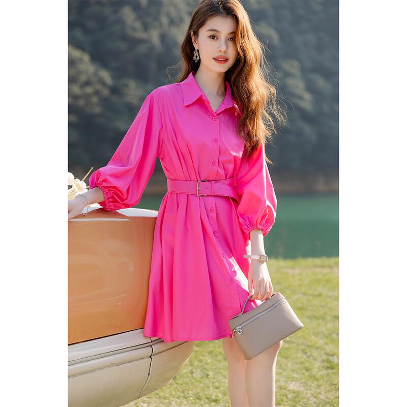 MOCANA Women s Rose Red Long-Sleeve Shirt Mini Dress S
MOCANA Women s Rose Red Long-Sleeve Shirt Mini Dress S
