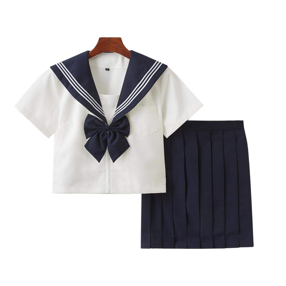 Aculldo Sailor Short Long Three White Kansai Open Cosplay JK Student High School Student School Cultural Authentic Uniform Sleeve Uniform, White,
Aculldo Sailor Short Long Three White Kansai Open Cosplay JK Student High School Student School Cultural Authentic Uniform Sleeve Uniform, White,