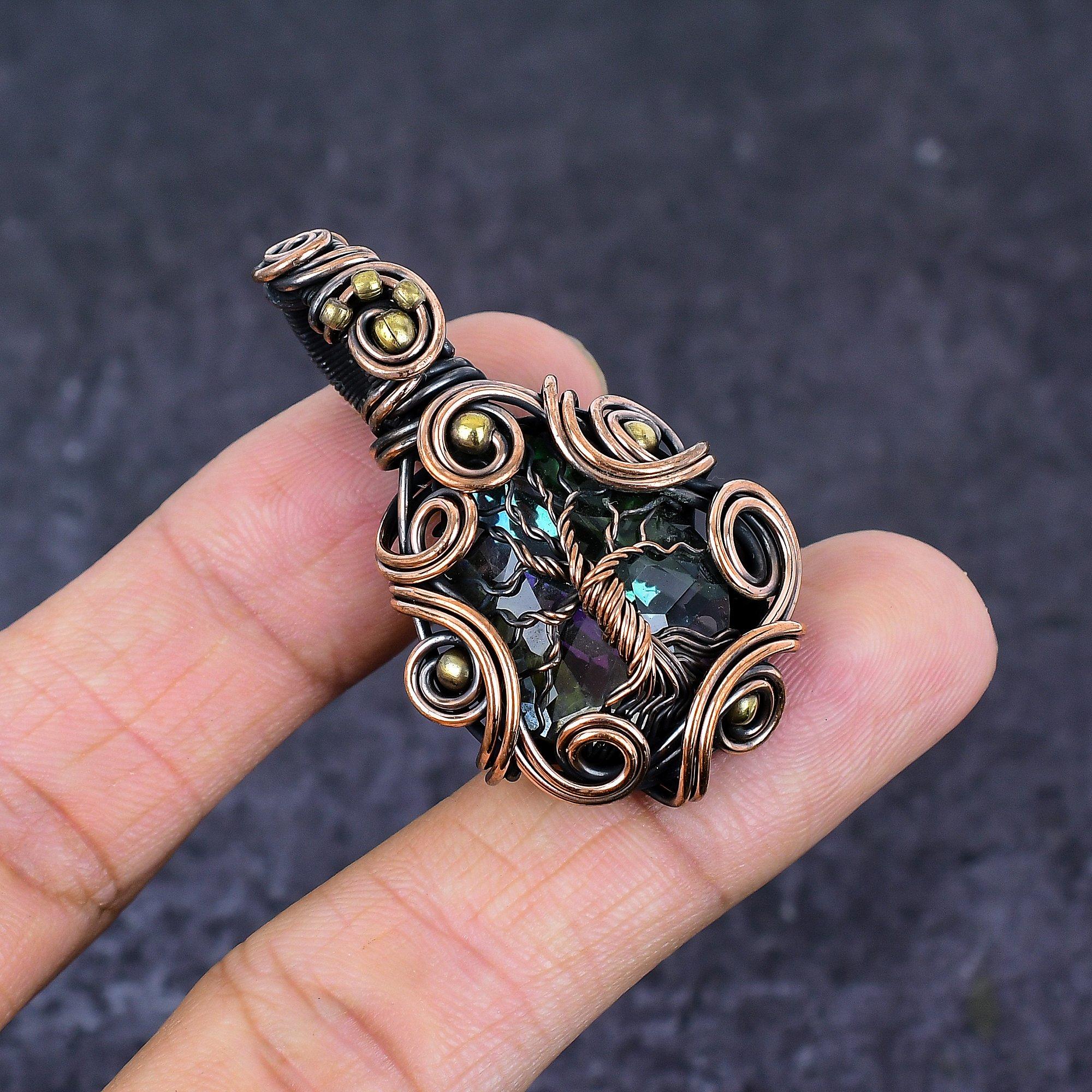 Мистический Топаз Драгоценный Камень Медная Проволока Обмотка Ювелирный Кулон 1.89
Мистический Топаз Драгоценный Камень Медная Проволока Обмотка Ювелирный Кулон 1.89