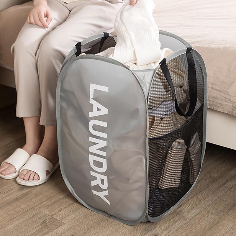 Folding Laundry Basket With Handle Clothes Toy Storage Basket Mesh Breathable Household Laundry Hamper Organizer сірий колір
Folding Laundry Basket With Handle Clothes Toy Storage Basket Mesh Breathable Household Laundry Hamper Organizer сірий колір