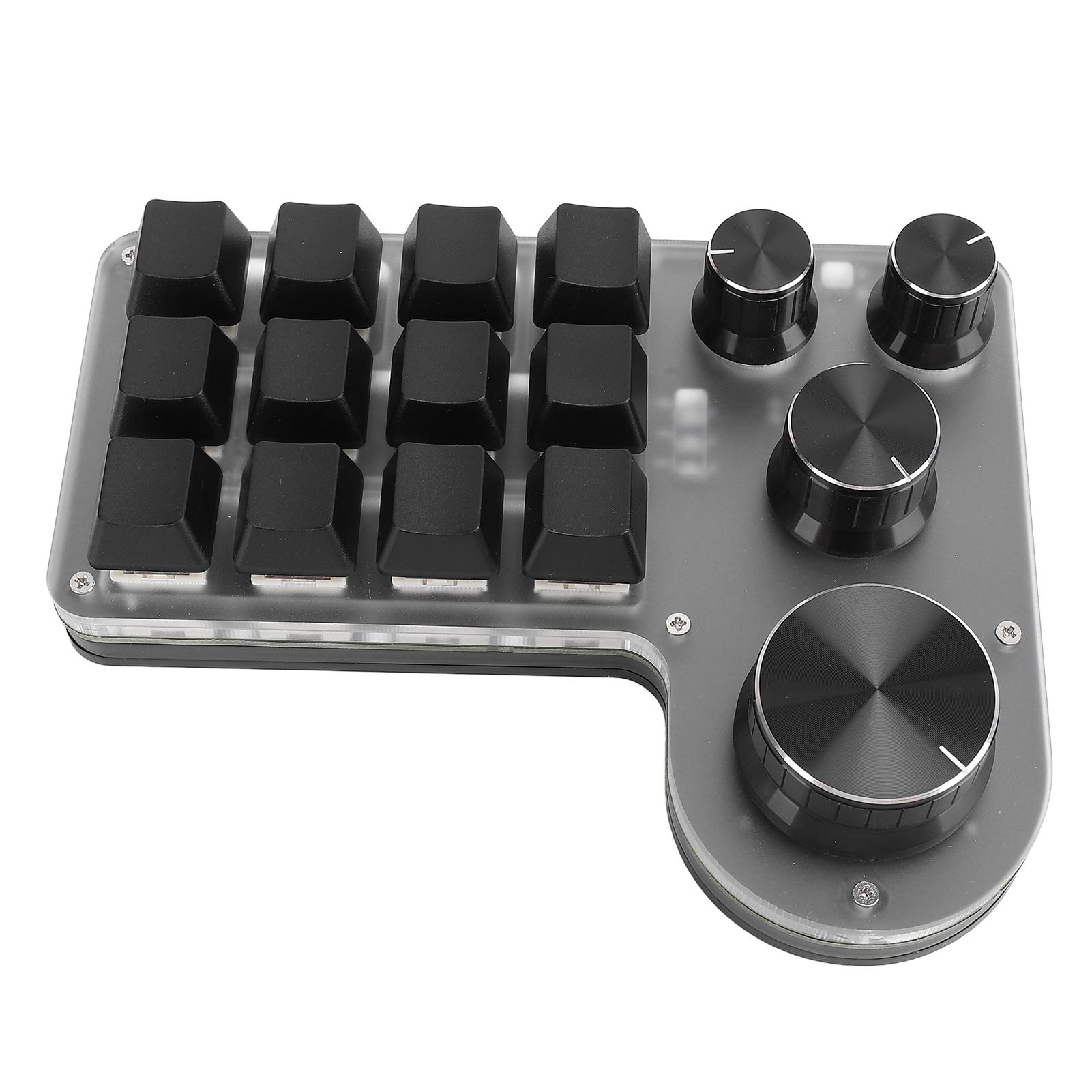 USB Macro Механическая игровая клавиатура 12 клавиш 4 ручки Беспроводная Bluetooth Проводная USB программируемая Горячая