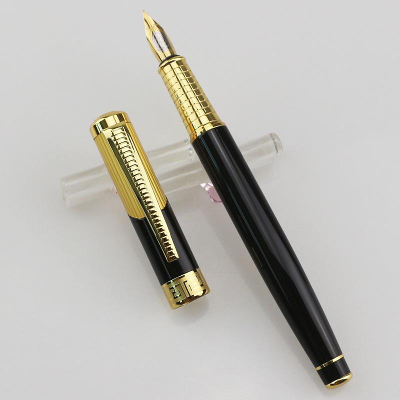 Металлическая ручка-подпись, деловая офисная перьевая ручка, школьные офисные принадлежности