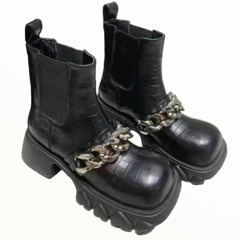 Ботинки мартин осень и зима новый нишевый дизайн большая голова зуб дракона толстый каблук толстая подошва металлическая цепь римские ботинки 40 чёрный
Ботинки мартин осень и зима новый нишевый дизайн большая голова зуб дракона толстый каблук толстая подошва металлическая цепь римские ботинки 40 чёрный