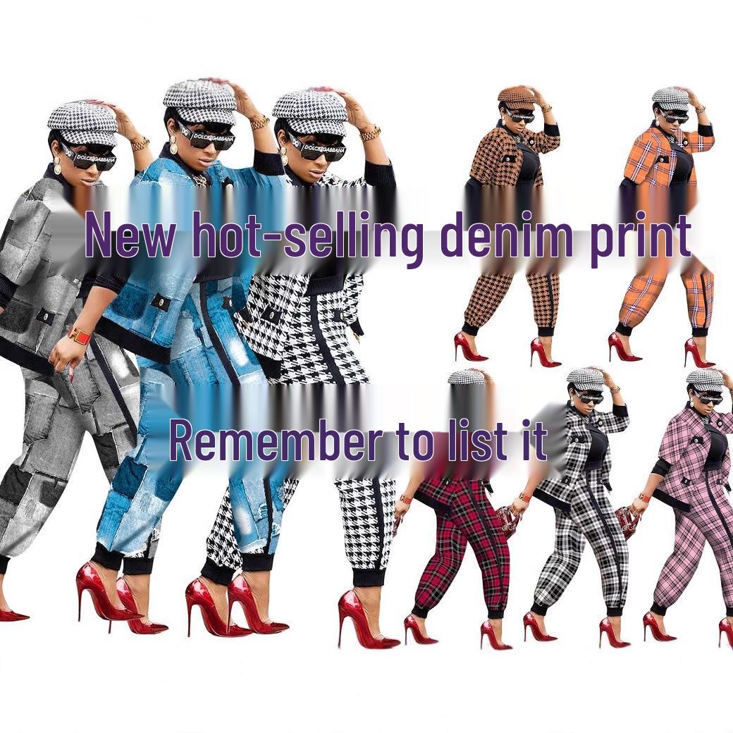 Women s Houndstooth Print Casual Suit - Button Coat & Long Pants Two-Piece Set (European & American Fashion) XL
Women s Houndstooth Print Casual Suit - Button Coat & Long Pants Two-Piece Set (European & American Fashion) XL