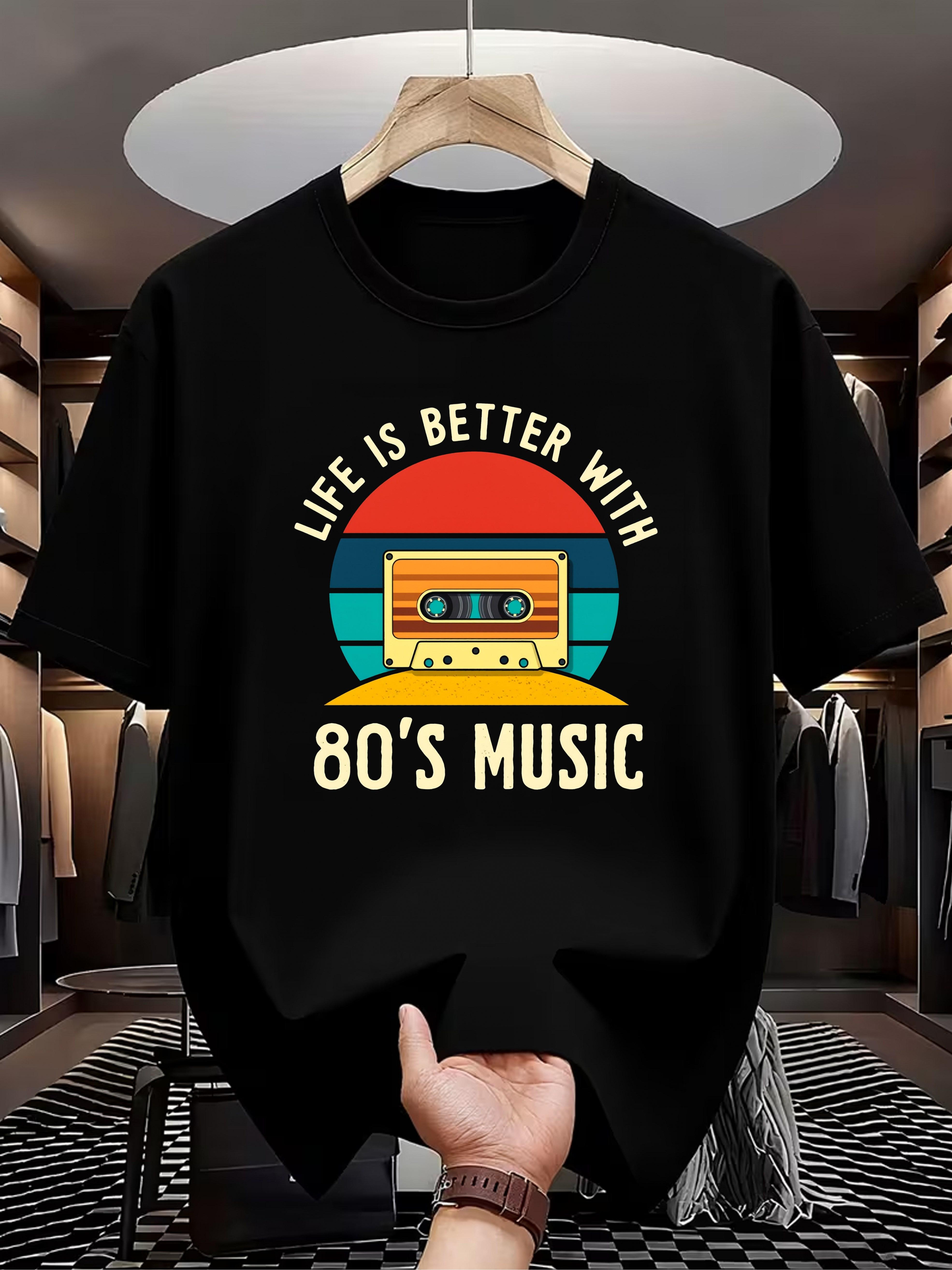 Men s Vintage 80s Music T-Shirt with Cassette Tape Print & Retro Suitable for 80s Themed Parties S
Men s Vintage 80s Music T-Shirt with Cassette Tape Print & Retro Suitable for 80s Themed Parties S