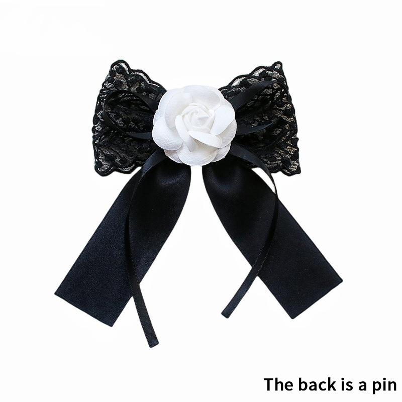 Korean Women S Lace Bow Tie Brooch Black Camellia Flower Pearl Shirt Collar Pins Bowtie Ribbon Wedding Party Necktie
Korean Women S Lace Bow Tie Brooch Black Camellia Flower Pearl Shirt Collar Pins Bowtie Ribbon Wedding Party Necktie