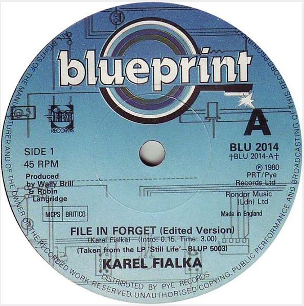 7inch Record KAREL FIALKA File In Forget BLU2014 Blueprint 1980 UK Dance Electronica Used
7inch Record KAREL FIALKA File In Forget BLU2014 Blueprint 1980 UK Dance Electronica Used