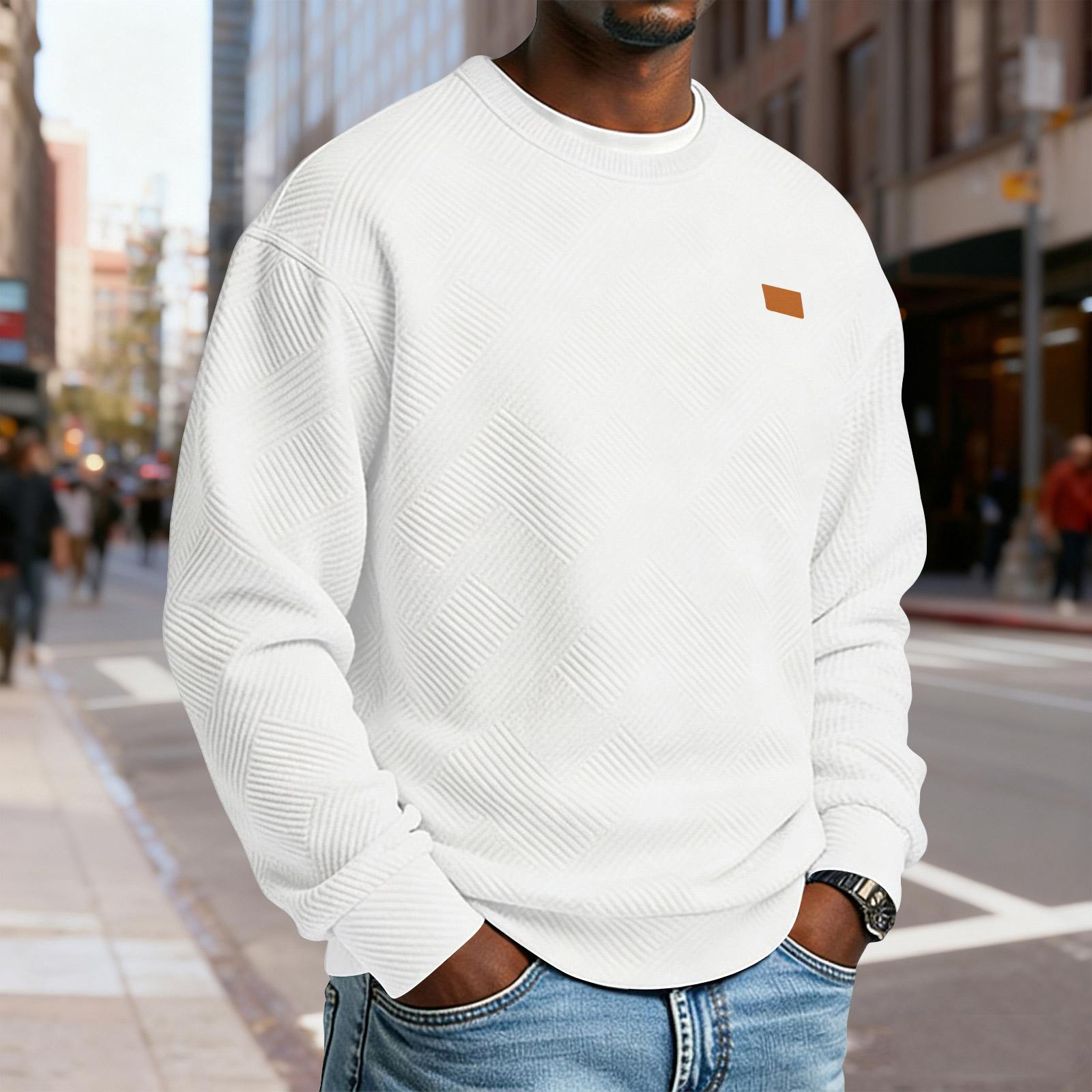 Men s Casual Long-Sleeved Round Neck Textured Sweatshirt XL білий
Men s Casual Long-Sleeved Round Neck Textured Sweatshirt XL білий
