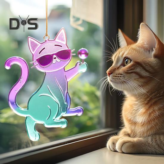 6 шт. Ловець сонця для кота 2D Плоский акриловий підвіс Кошеня Коти в сонцезахисних окулярах Підвісні прикраси для дому Вікна Саду Six-piece set
6 шт. Ловець сонця для кота 2D Плоский акриловий підвіс Кошеня Коти в сонцезахисних окулярах Підвісні прикраси для дому Вікна Саду Six-piece set