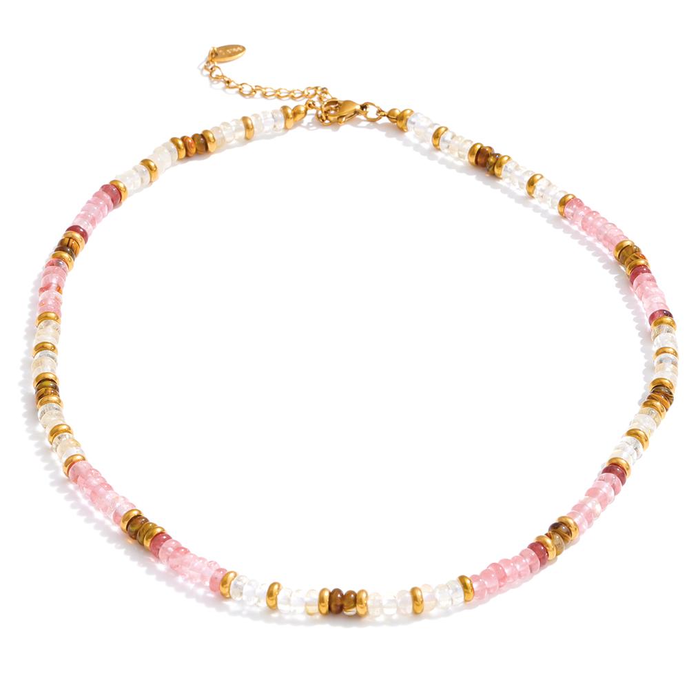 Yhpup Stainless Steel Natural Tiger Pink Stone Beads Chain Necklace Exquisite Fashion Handmade Collar Manual Jewelry Wholesale
Yhpup Stainless Steel Natural Tiger Pink Stone Beads Chain Necklace Exquisite Fashion Handmade Collar Manual Jewelry Wholesale
