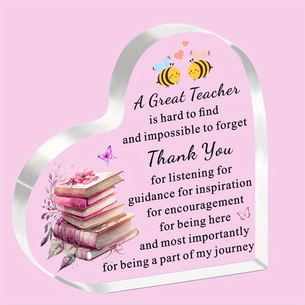 1pc Heart-Shaped Acrylic Teacher Appreciation Plaque - Contemporary Style Desk Decor with Inspirational Quote, Perfect Gift for Female Teachers 10*10cm
1pc Heart-Shaped Acrylic Teacher Appreciation Plaque - Contemporary Style Desk Decor with Inspirational Quote, Perfect Gift for Female Teachers 10*10cm
