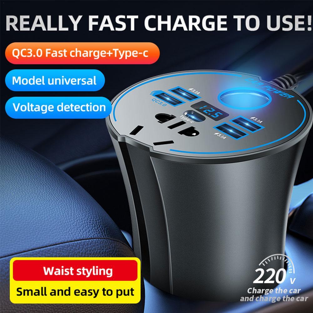 DC1 10V-220V USB 3.0 Charging Port Car Inverter Smart Display Car Charger Power Adapter Converter Fast Charging Car Accessories
DC1 10V-220V USB 3.0 Charging Port Car Inverter Smart Display Car Charger Power Adapter Converter Fast Charging Car Accessories