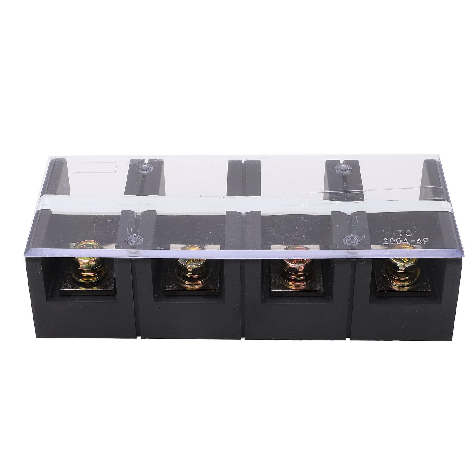 Cable Terminal Strip Dual Rows Fixed High Current Screw Mount Wire Barrier Block with Cover 200A
Cable Terminal Strip Dual Rows Fixed High Current Screw Mount Wire Barrier Block with Cover 200A