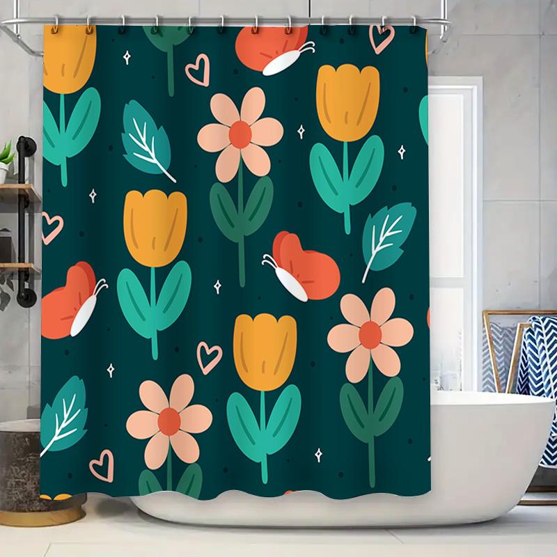Vibrant Floral Shower Curtain Waterproof Fabric Bathroom Decor For Home Decoration In Green Yellow Colors Size: 72 X 84 Inches ( W60H190(CM)-1 Pcs
Vibrant Floral Shower Curtain Waterproof Fabric Bathroom Decor For Home Decoration In Green Yellow Colors Size: 72 X 84 Inches ( W60H190(CM)-1 Pcs