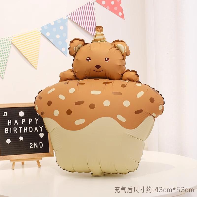 Candle Cake Bear Balloon Standing Base Aluminum Film Balloon Birthday Party Arrangement Scene Decoration Atmosphere Supplies Bear Cake - Brown
Candle Cake Bear Balloon Standing Base Aluminum Film Balloon Birthday Party Arrangement Scene Decoration Atmosphere Supplies Bear Cake - Brown