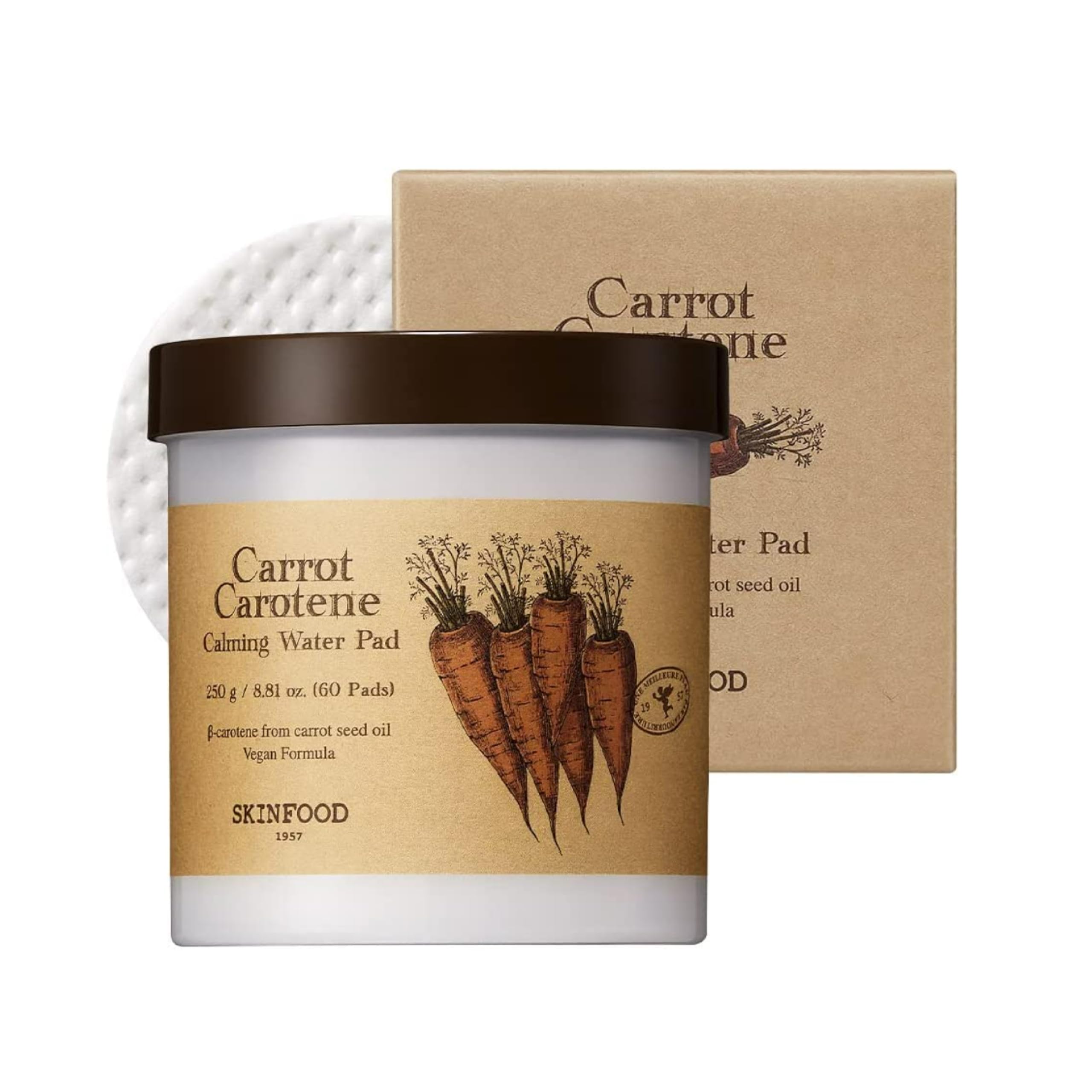 SKIN FOOD с 1957 года Успокаивающие пэды с морковью и каротином 250г60 штук Выравнивание тона Текстура кожи Уход за порами Корейская косметика Уход за кожей
SKIN FOOD с 1957 года Успокаивающие пэды с морковью и каротином 250г60 штук Выравнивание тона Текстура кожи Уход за порами Корейская косметика Уход за кожей