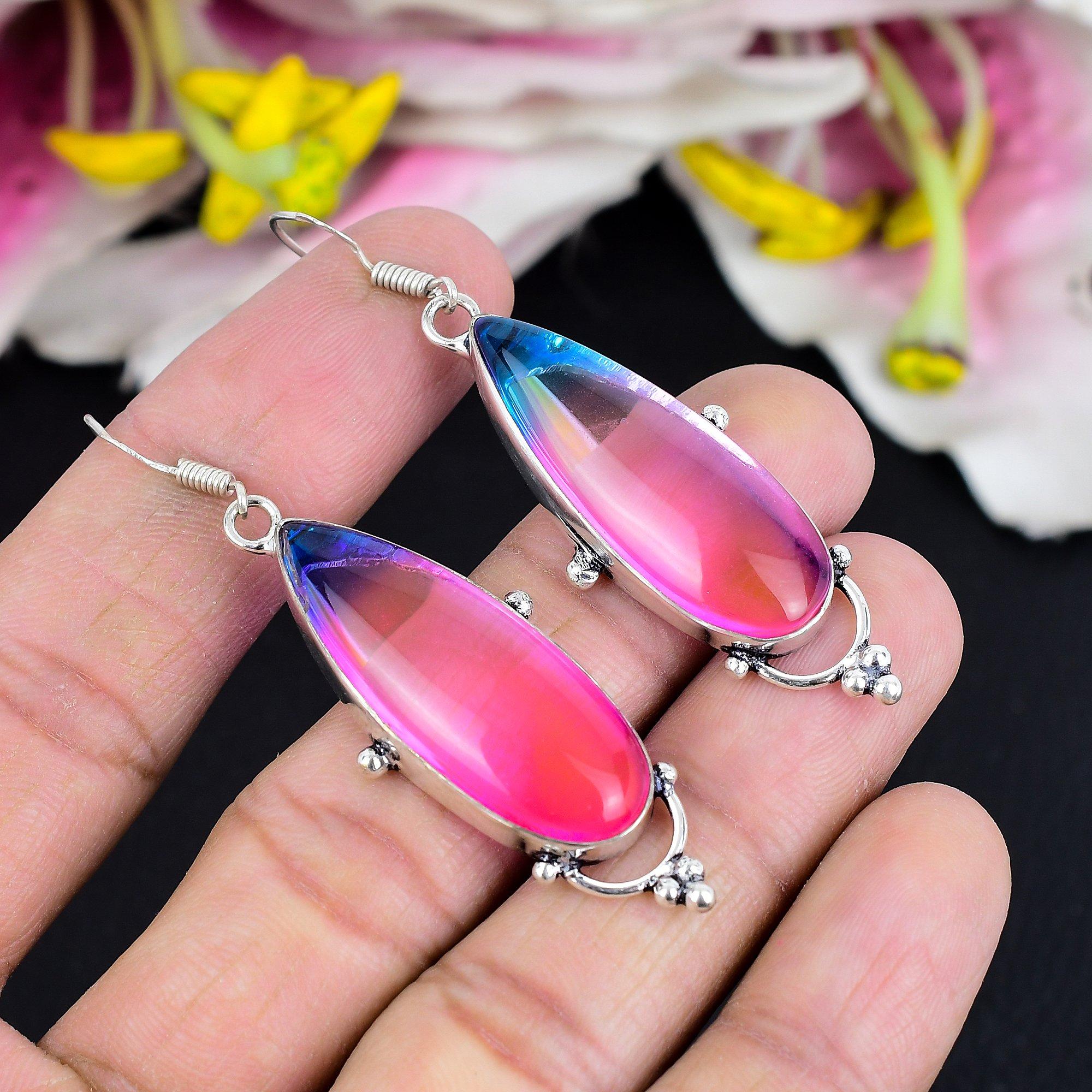 Bi-Color Tourmaline Gemstone 925 Sterling Silver Jewelry Earring 2.56 KG-1777
Bi-Color Tourmaline Gemstone 925 Sterling Silver Jewelry Earring 2.56 KG-1777